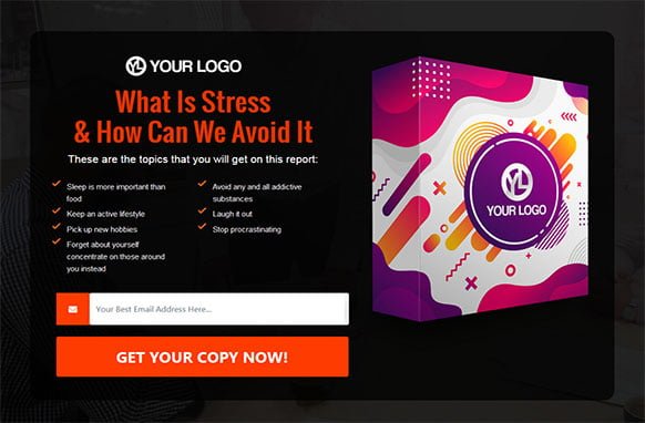 página de vendas o que fazer contra o aumento do estresse