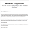 página de vendas ebook segredos de cópia de vendas na web